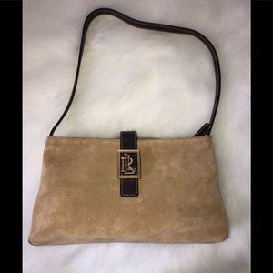 Ralph Lauren Camel Suede Shoulder Bag *Never Used*